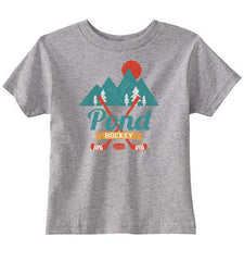retro pond hockey toddler shirt heather gray