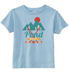 retro pond hockey toddler shirt light blue