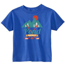 retro pond hockey toddler shirt royal blue