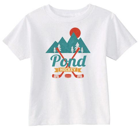 Retro Pond Hockey Toddler Shirt