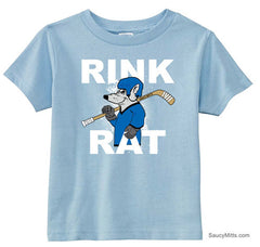 Rink Rat Hockey Toddler Shirt light blue