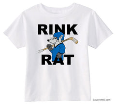 Rink Rat Hockey Toddler Shirt white
