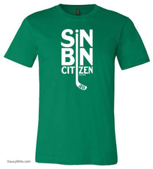 Sin Bin Hockey Shirt kelly green