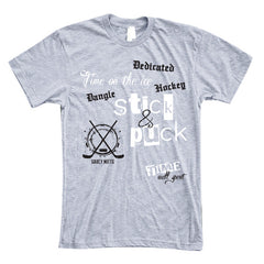 stick and puck time hockey shirt heather gray