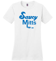 saucy mitts women's hockey shirt white