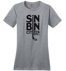 sin bin womens hockey shirt heather gray