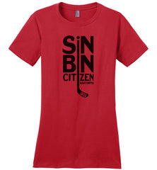 sin bin womens hockey shirt red